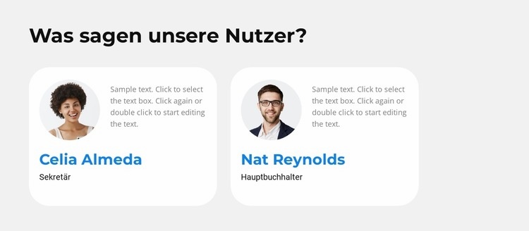 Unsere Benutzer teilen Website Builder-Vorlagen