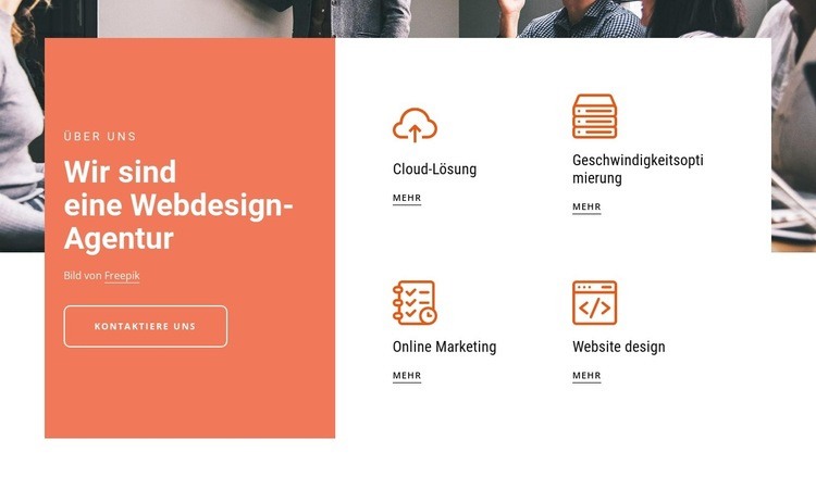 Webdesign für Startups Landing Page