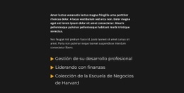 Bloque De Texto Y Lista: Página De Destino Profesional Personalizable