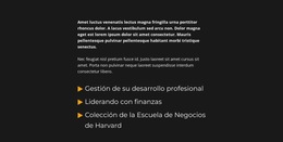 Bloque De Texto Y Lista: Plantilla De Sitio Web Premium Para Empresas