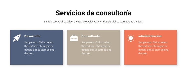 Consultoría y gestión Plantilla de sitio web