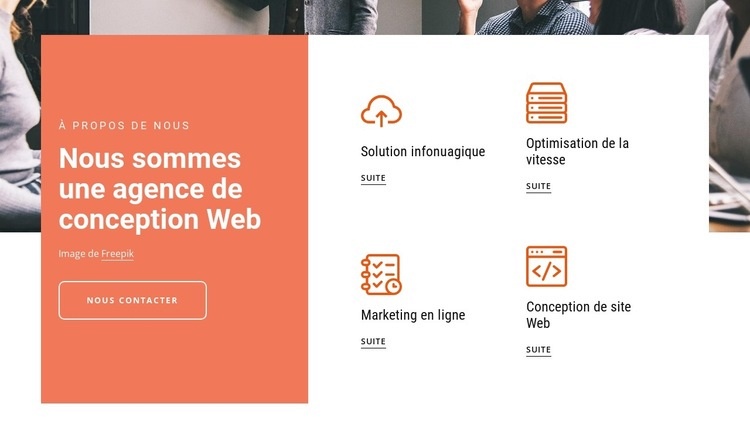 Conception de sites Web pour les startups Créateur de site Web HTML