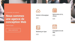 Fonctionnalité De Mise En Page De Thème Pour Conception De Sites Web Pour Les Startups