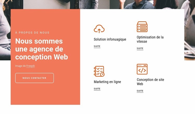 Conception de sites Web pour les startups Page de destination