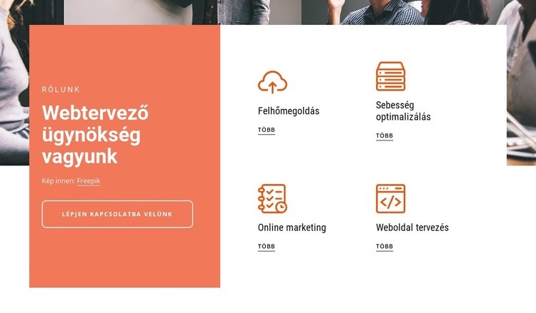 Webdesign startupoknak Sablon