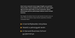 Szövegblokk És Lista – Üzleti Prémium Webhelysablon