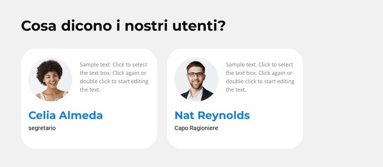 I nostri utenti condividono Costruttore di siti web HTML