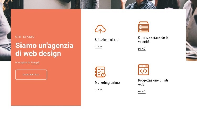 Progettazione web per startup Mockup del sito web