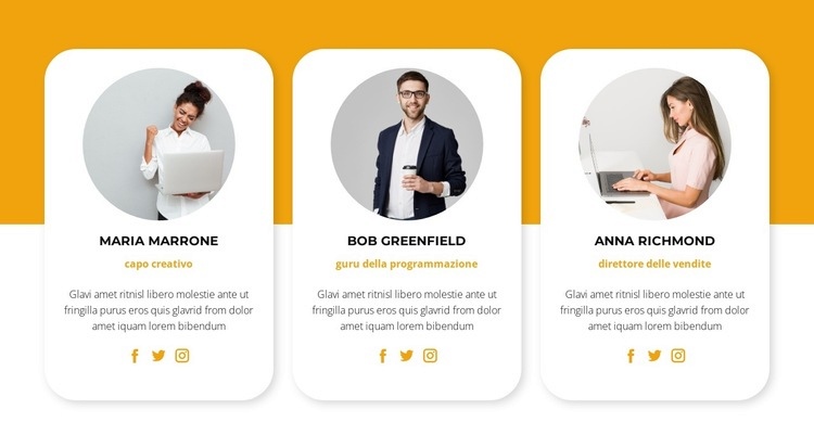 Il nostro top management Modello HTML5