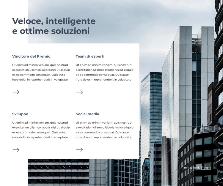 Soluzioni intelligenti Modello di sito Web