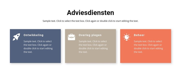 Advisering en beheer HTML-sjabloon