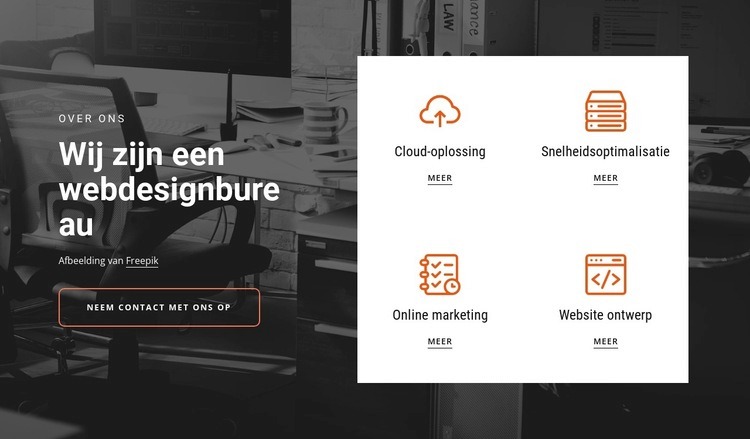 Unieke oplossingen Website Builder-sjablonen