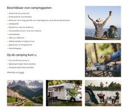 Klaar Voor Gebruik Siteontwerp Voor Camping Regels