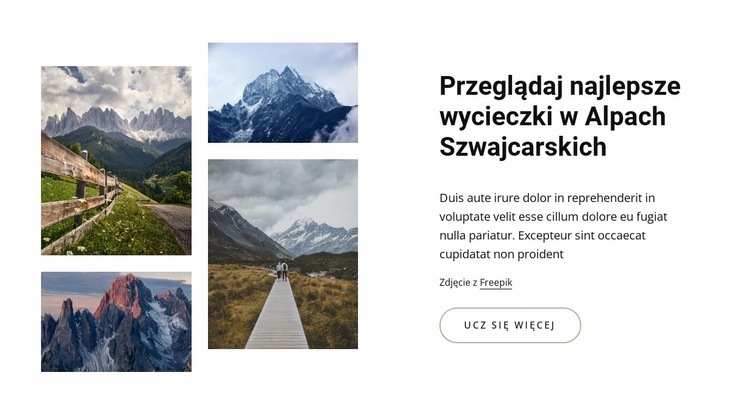 Alpy Szwajcarskie Szablony do tworzenia witryn internetowych