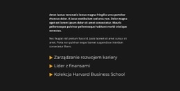 Blok Tekstu I Lista - Bezpłatny Projekt Strony Internetowej