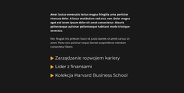 Blok Tekstu I Lista - Szablon Strony Biznesowej Premium