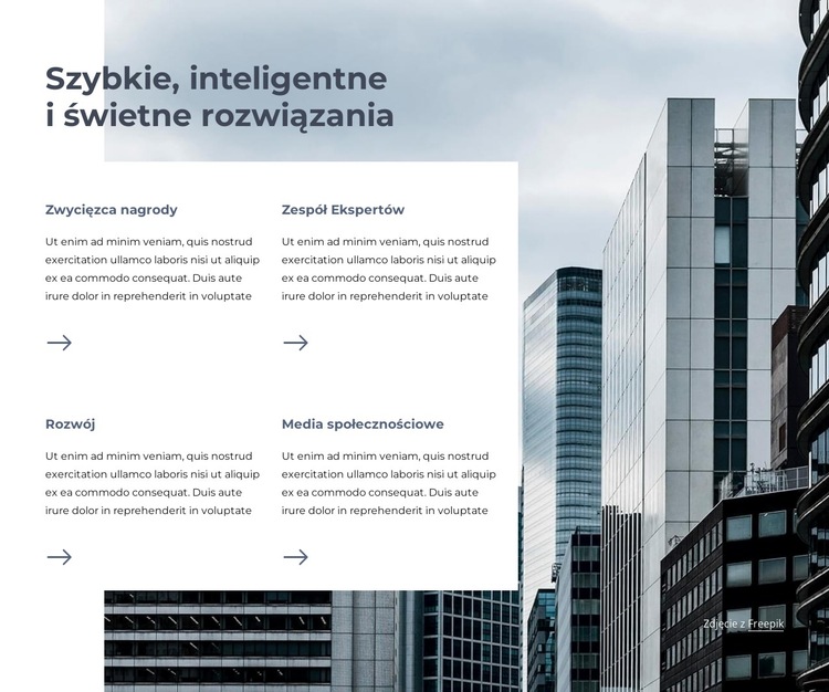 Inteligentne rozwiązania Szablon witryny sieci Web