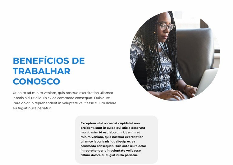 Vantagens sobre os outros Design do site