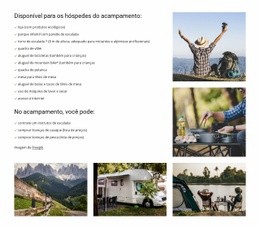 Regras De Acampamento - Modelo De Site Fácil De Usar