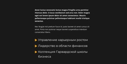 Блок Текста И Список — Шаблон Бизнес-Сайта Премиум-Класса