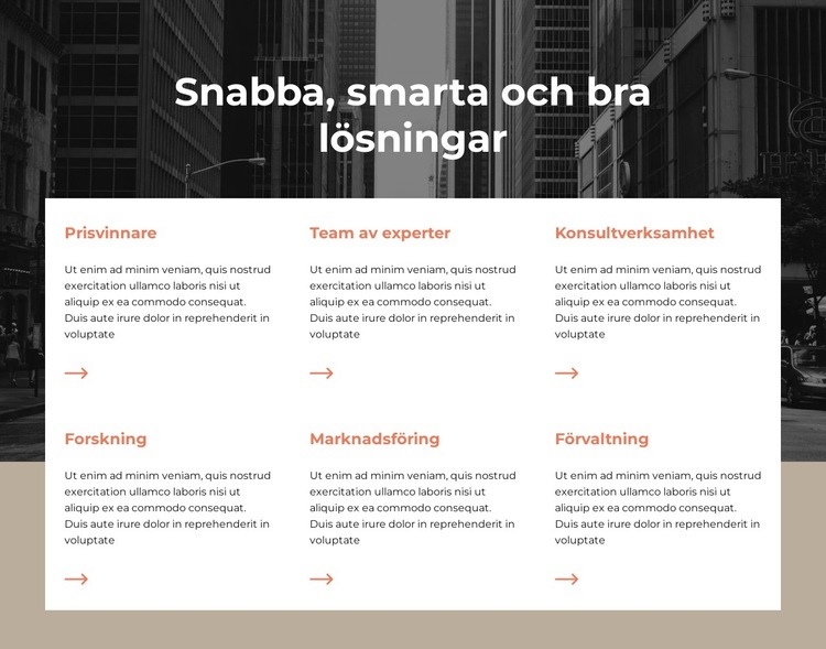 En strategisk omvandling HTML-mall