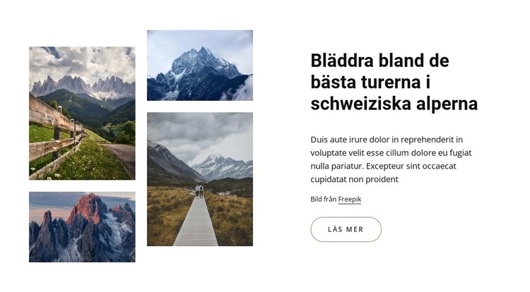 schweiziska Alperna WordPress -tema