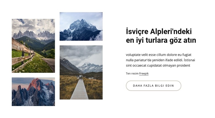 İsviçre Alpleri HTML Şablonu