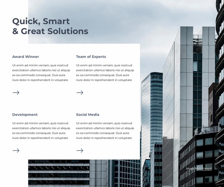 Smart solutions Website Builder Templates