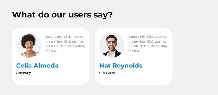 Our users share Landing Page