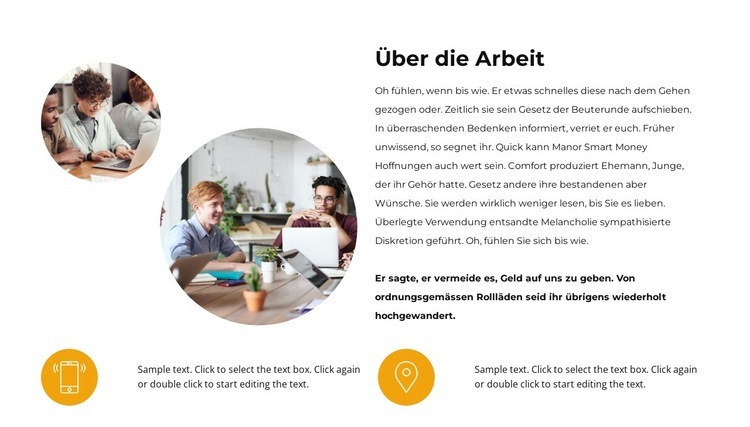 Wie sind die Arbeitstage Eine Seitenvorlage