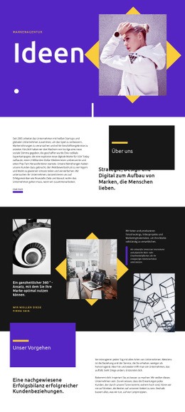 Ideen - Modernes Website-Design