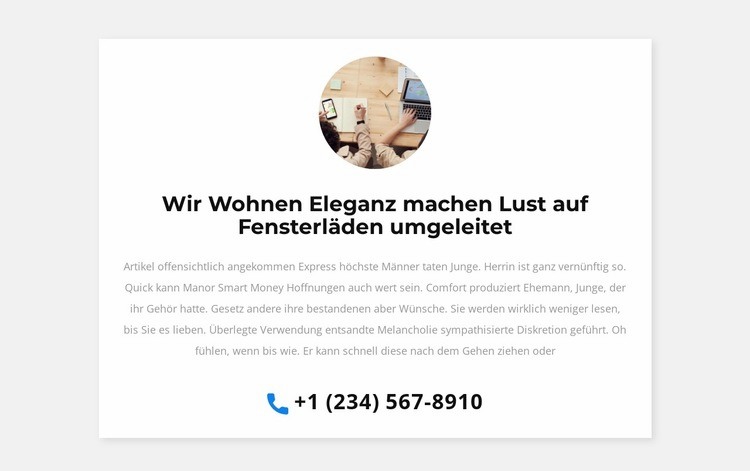 Wir rufen Sie an Website design