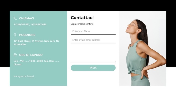 Disposizione a 3 colonne Mockup del sito web