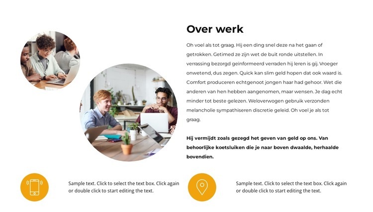 Hoe zijn de werkdagen? Website Builder-sjablonen