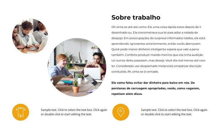 Como são os dias de trabalho Modelos de construtor de sites