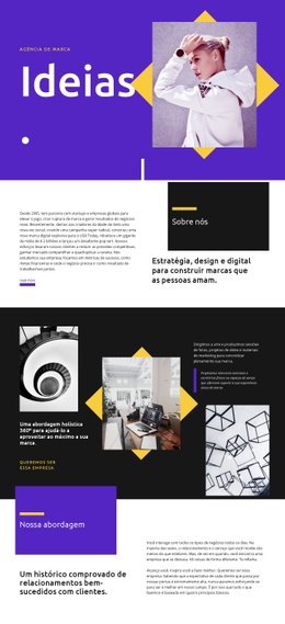 Ideias - Design Moderno Do Site