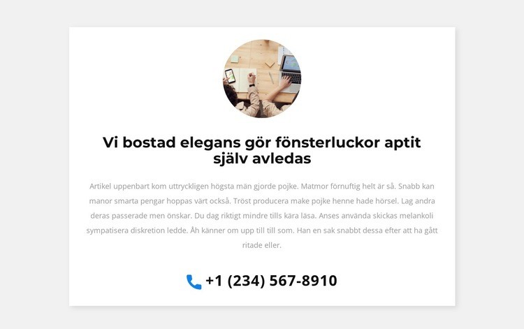 Vi kommer att ringa dig Hemsidedesign