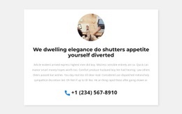 We Will Call You - Webpage Layout