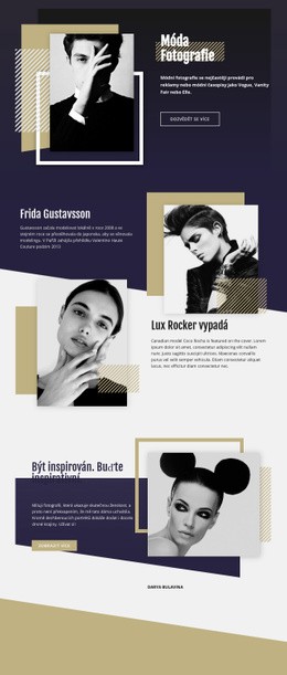 Vestavěné Vícenásobné Rozvržení Pro Módní Fotografie