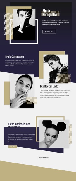 Diseño Del Sitio Para Fotografía De Moda