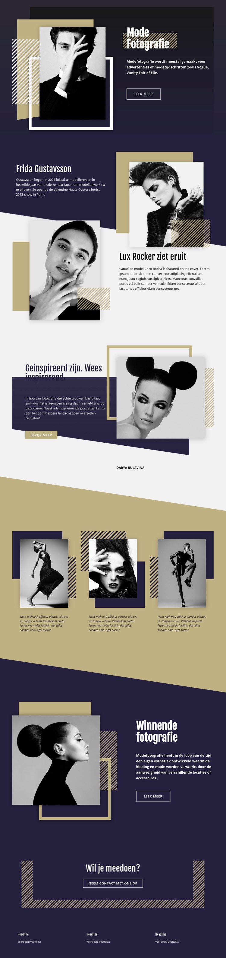 Modefotografie Website mockup