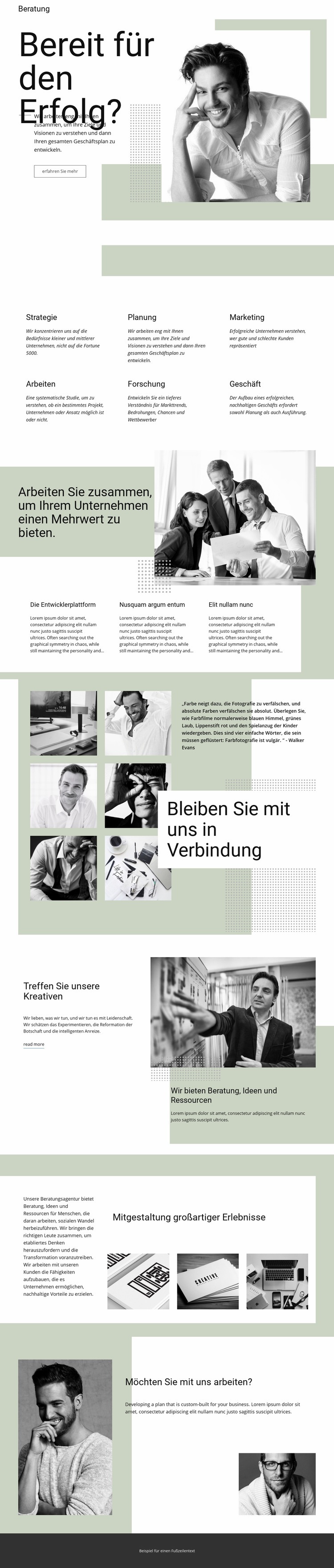 Geschäft verstehen Website design