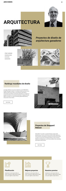 Diseño De Arquitectura: Plantilla De Página Web HTML