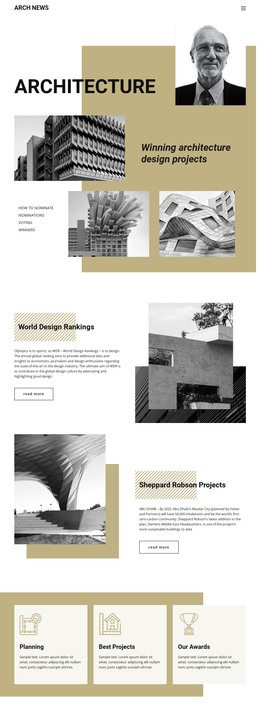 Design Of Architecture - HTML Web Page Template