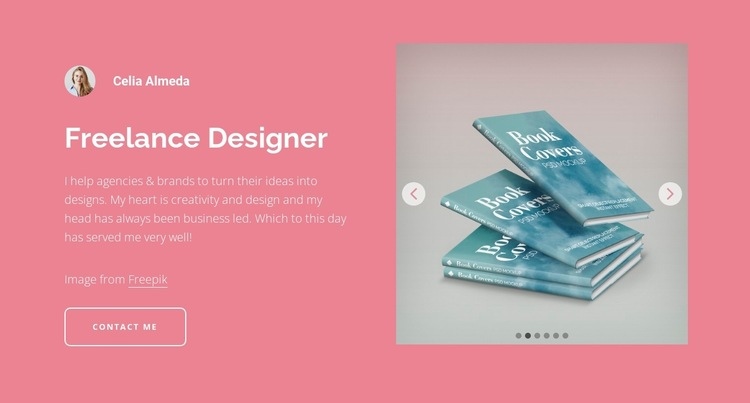 Block with slider Squarespace Template Alternative