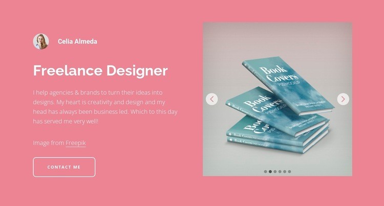 Block with slider Web Page Design