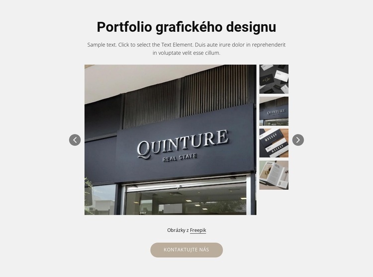 Portfolio designu Webový design