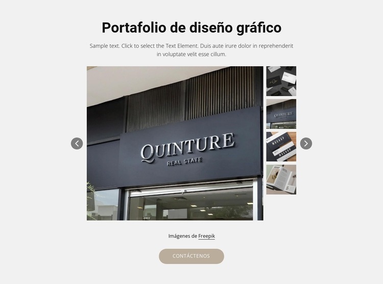 Portafolio de diseño Creador de sitios web HTML