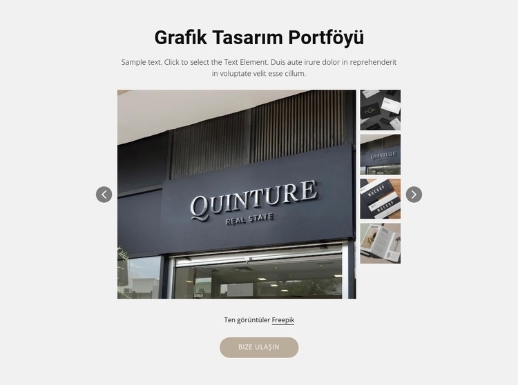 Tasarım portföyü Web Sitesi Mockup'ı