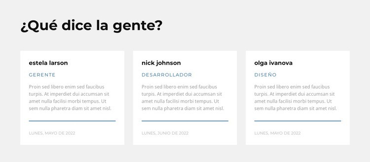 opiniones contrastantes Maqueta de sitio web